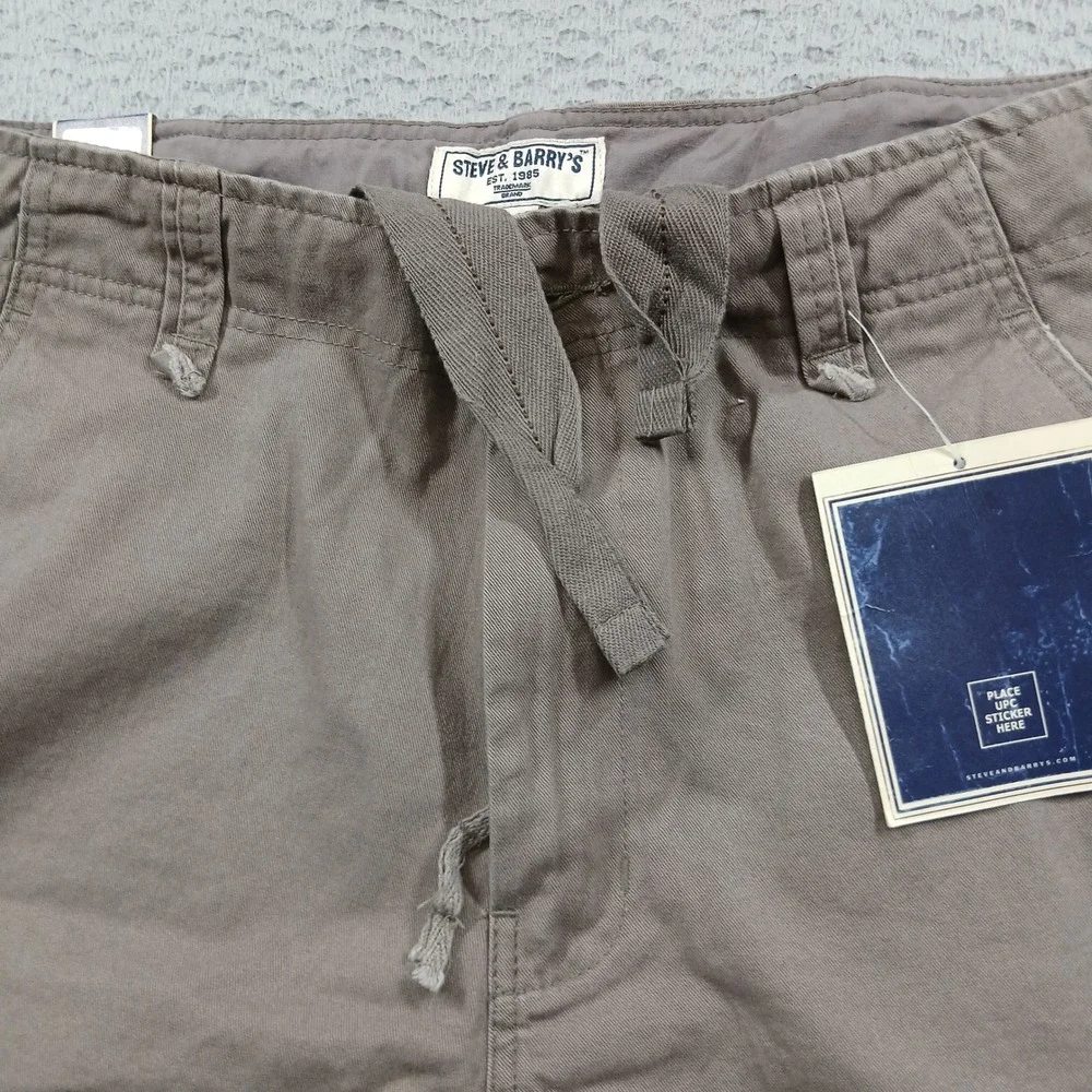 Steve & Barry's Mens Cargo Shorts Taupe Size 34 NWT‎